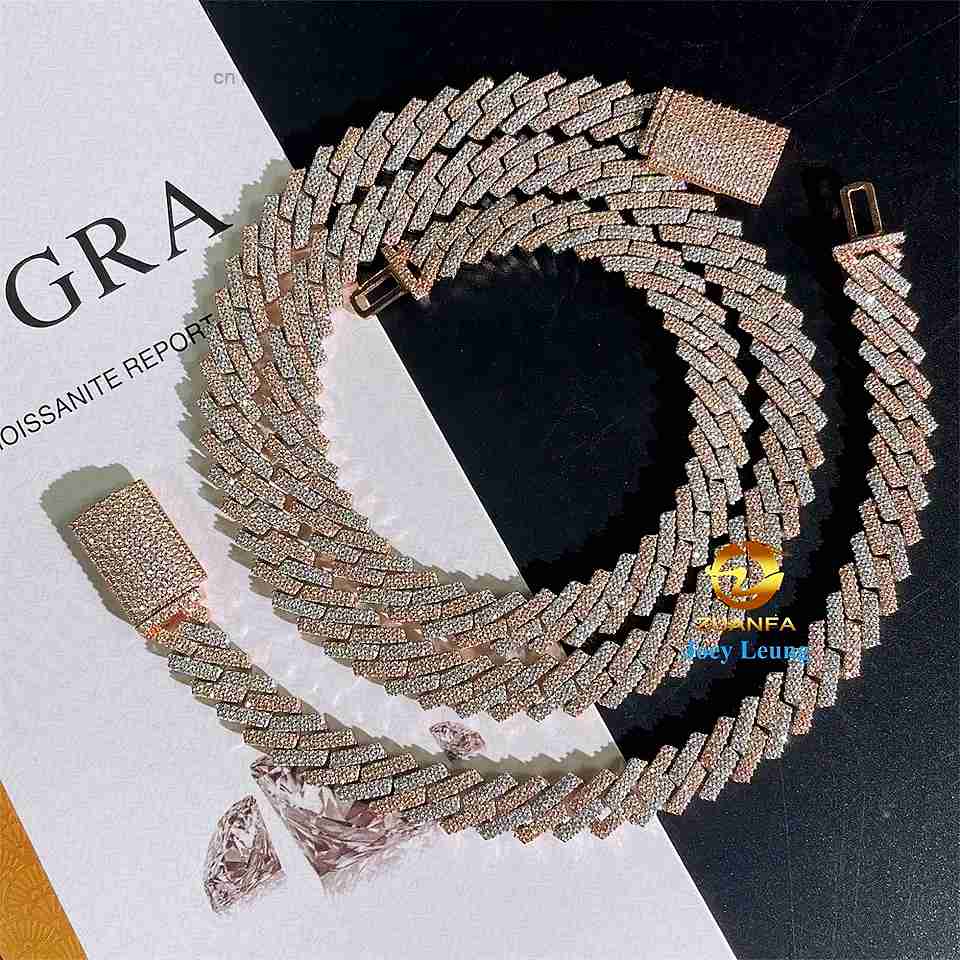 Cuban Link Chain 12Mm - 卸売価格 カスタムヒップホップジュエリー S925 スターリングシルバー ロジウムメッキ dカラー