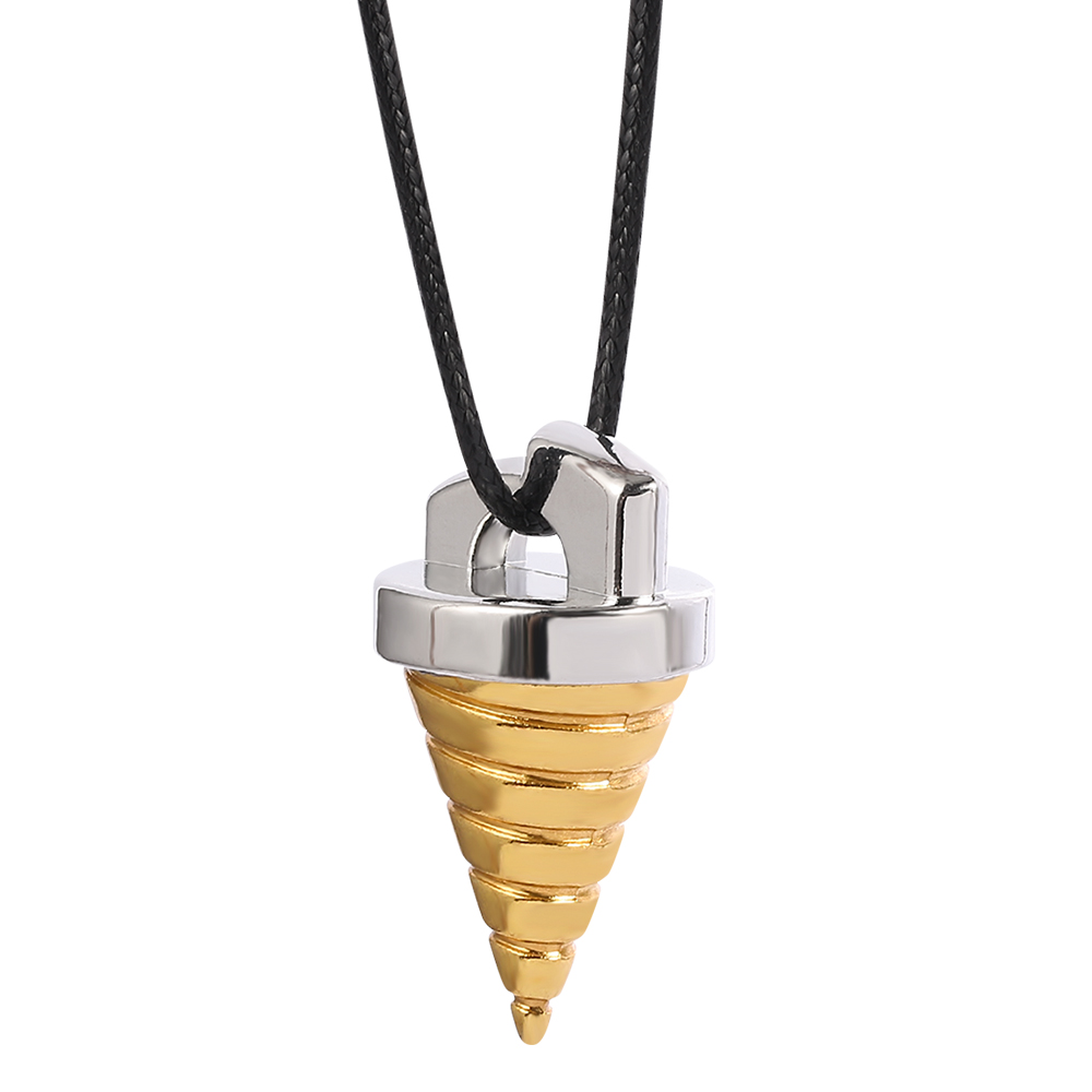 ファッションアニメ風、円錐形の螺旋模様ペンダント、漫画風チャ - Anime Pendant Necklace のレビューと価格