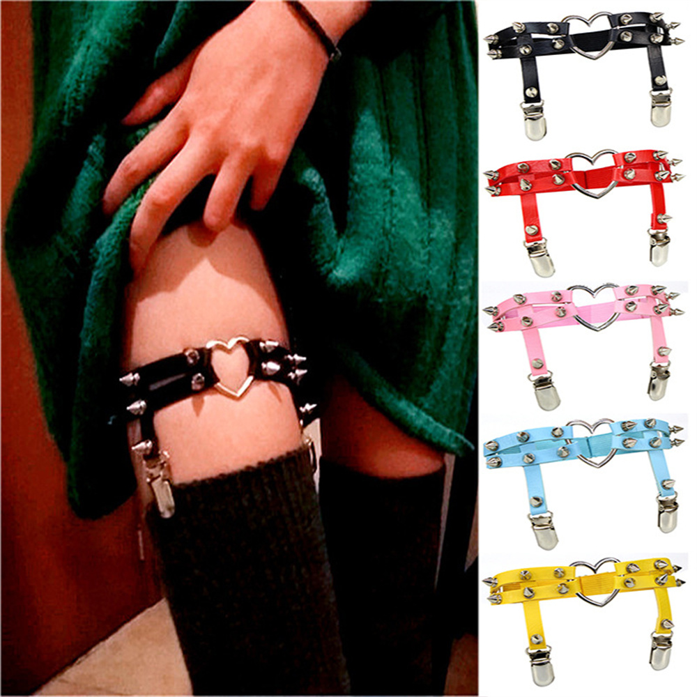 1 個女性パンクゴスハート Pu レザー弾性脚リングボディジ - Body Jewelry のレビューと価格