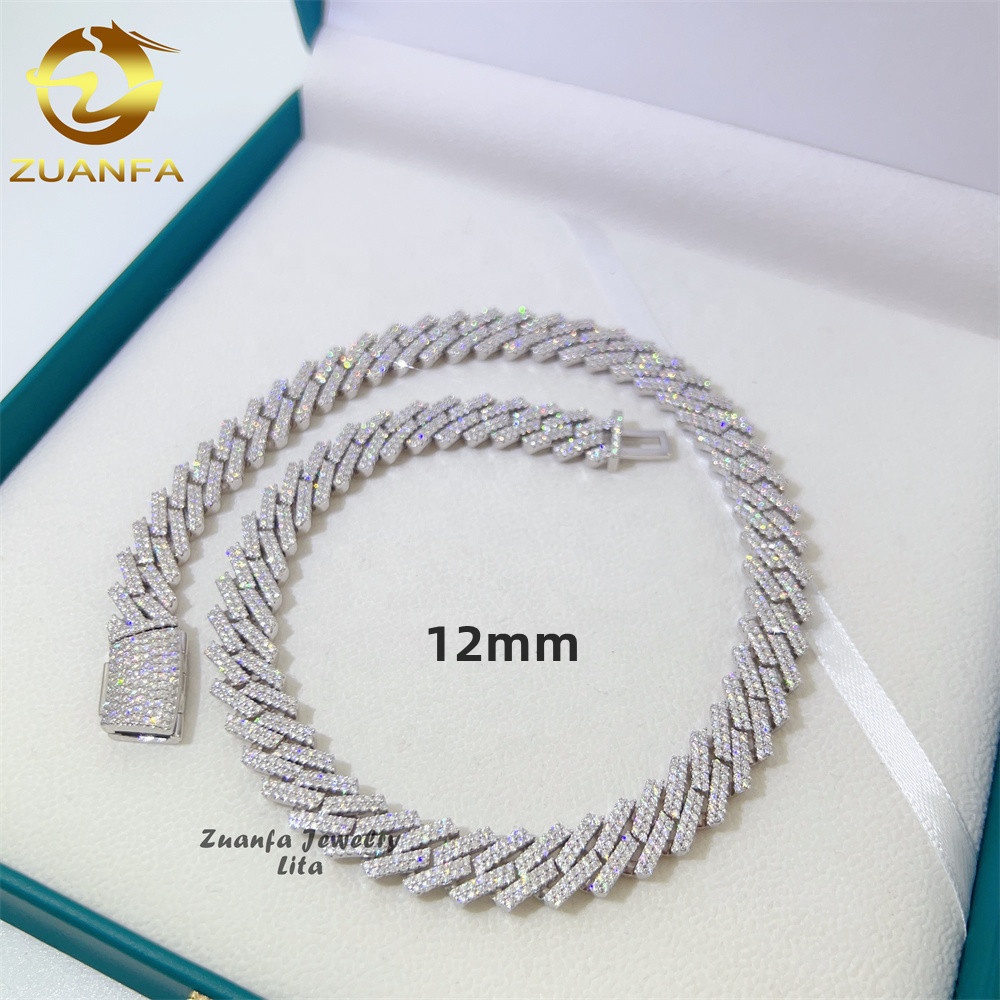 卸売価格 カスタムヒップホップジュエリー S925 スターリ - Cuban Link Chain 12Mm のレビューと価格