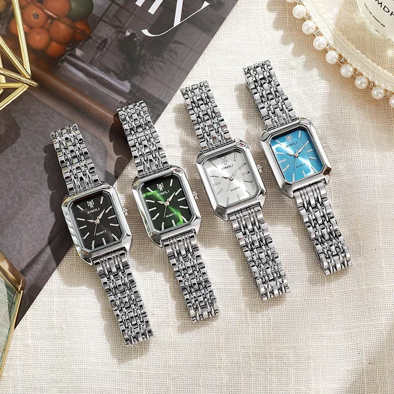 レディース レトロ スクエア メタルバンド 腕時計 ブライン - Watch Accessories のレビューと価格