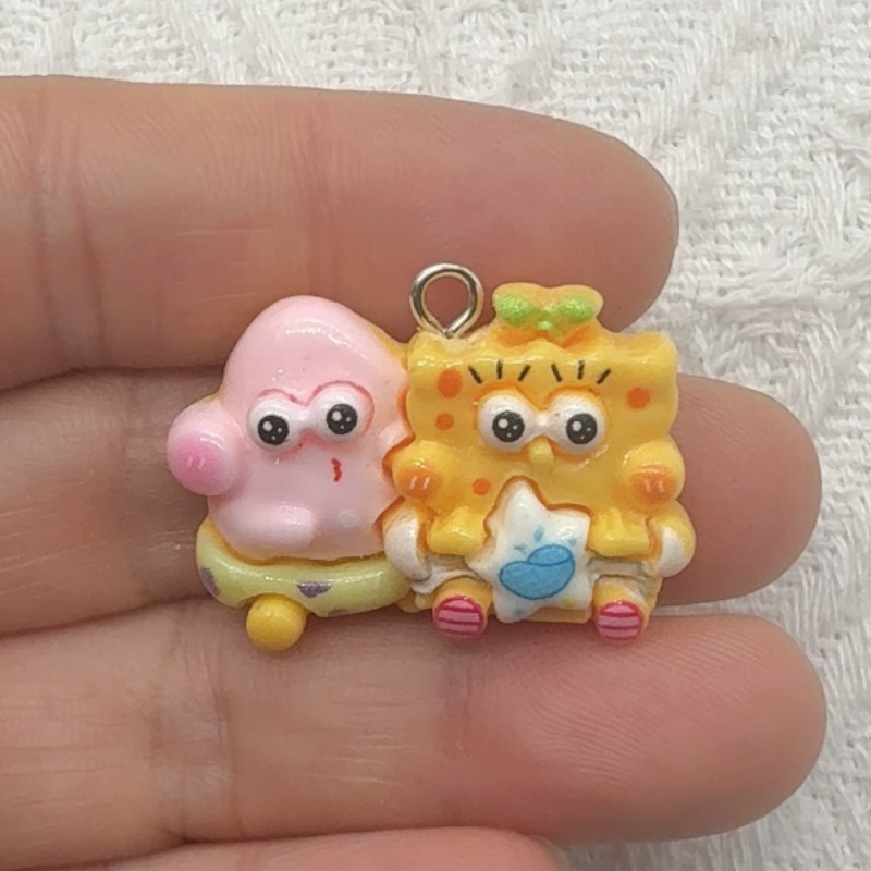 10個入り漫画風樹脂ペンダント、DIYジュエリー製作イヤリン - Earrings のレビューと価格