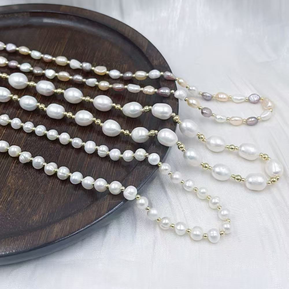母の日のプレゼントに最適。パープル、ピンク、ホワイトの女性用 - Pearl Choker Necklace Vintage のレビューと価格