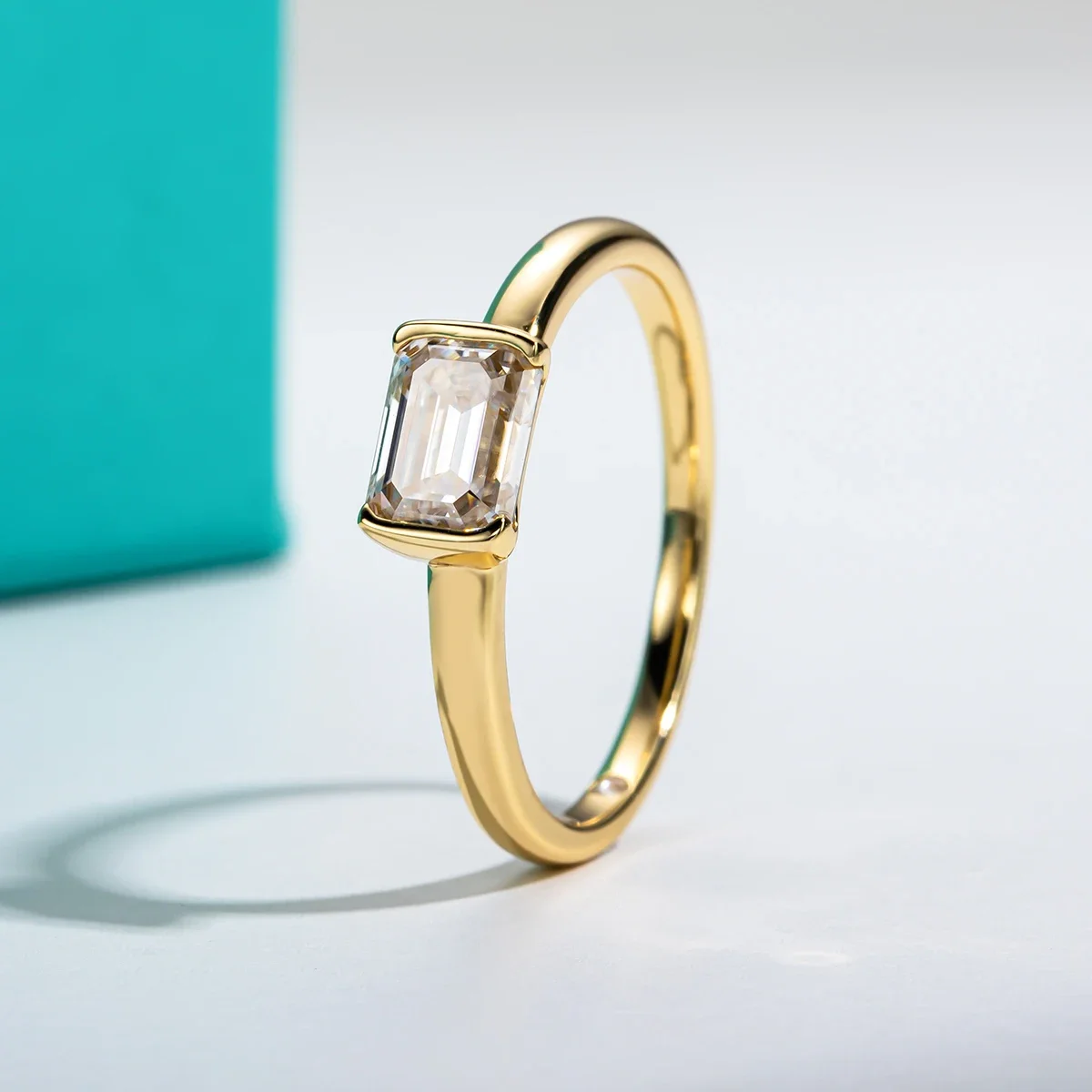 FCGJHW 1カラット エメラルドカット Dカラー モアッ - Moissanite Engagement Ring 1 Carat のレビューと価格