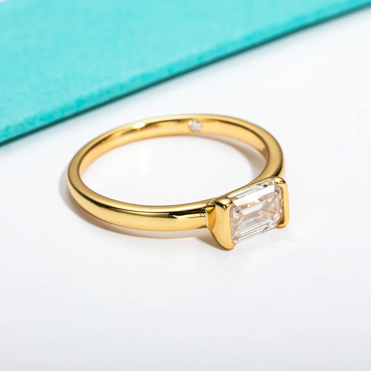 FCGJHW 1カラット エメラルドカット Dカラー モアッ - Moissanite Engagement Ring 1 Carat のレビューと価格